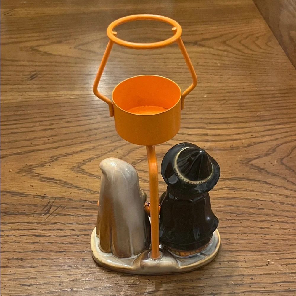 Yankee Candle Ronnie Walter‎ Halloween Witch and Cat Candle Holder